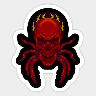 Creepy skull spider Sticker